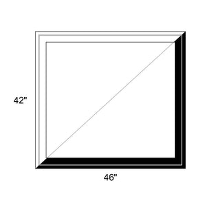 46" x 42" - Switchable Privacy Window - Fixed - Black/White Vinyl