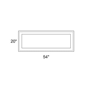 54" x 20" - Switchable Privacy Window - Fixed - White Vinyl