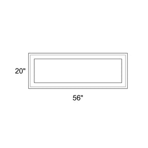 56" x 20" - Switchable Privacy Window - Fixed - White Vinyl