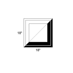 18" x 18" - Switchable Privacy Window - Fixed - Black/White Vinyl