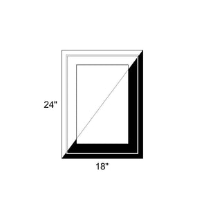 18" x 24" - Switchable Privacy Window - Fixed - Black/White Vinyl