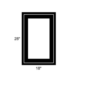 18" x 28" - Switchable Privacy Window - Fixed - Black Vinyl
