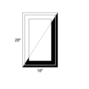 18" x 28" - Switchable Privacy Window - Fixed - Black/White Vinyl