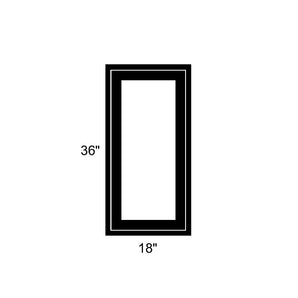 18" x 36" - Switchable Privacy Window - Fixed - Black Vinyl