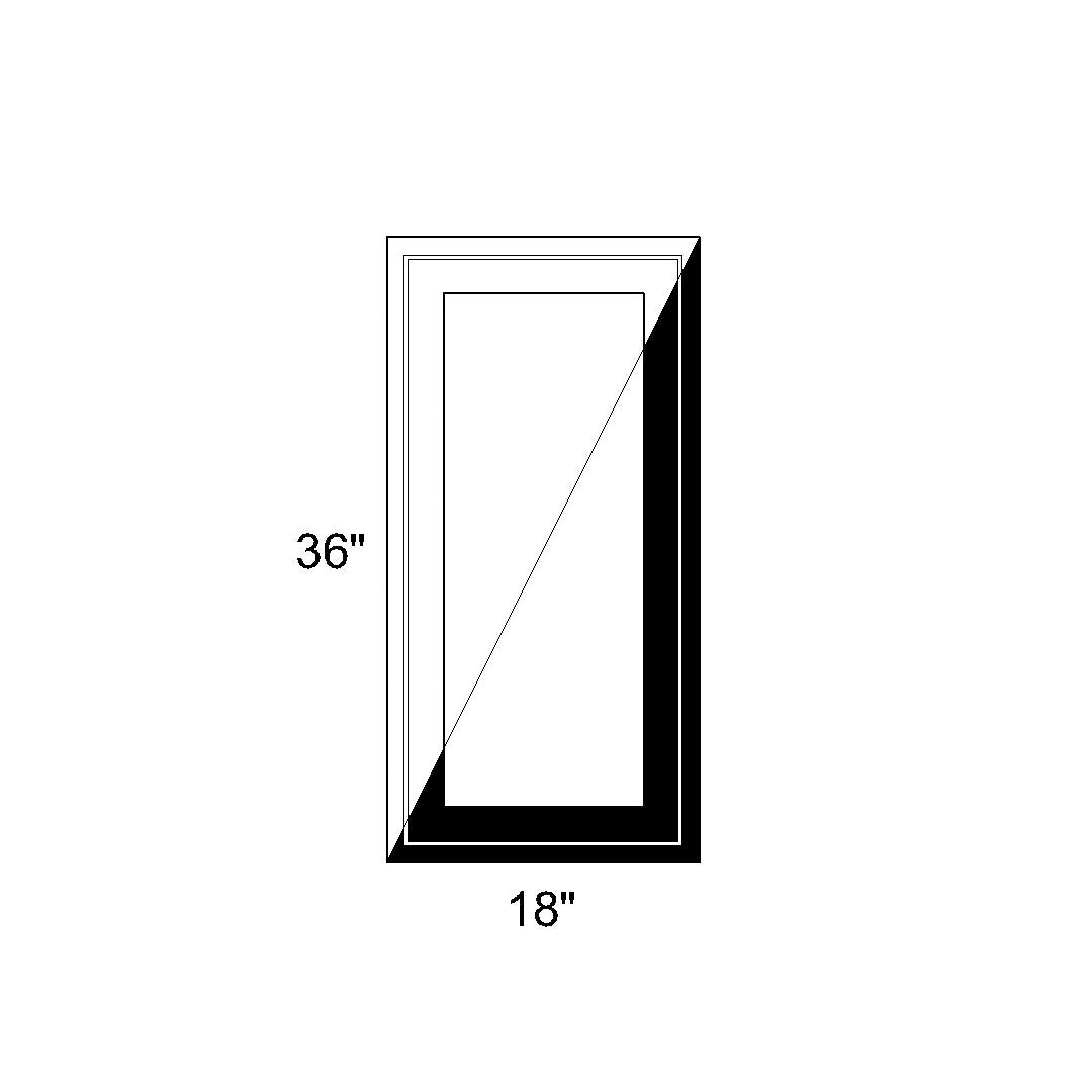 18 x 36 - Fixed Switchable LC Privacy Glass Window - Black/White Vinyl ...