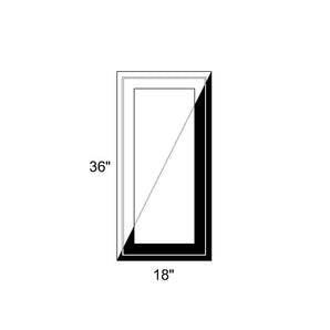 18" x 36" - Switchable Privacy Window - Fixed - Black/White Vinyl
