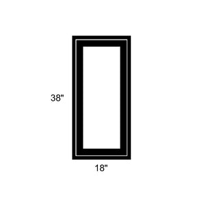 18" x 38" - Switchable Privacy Window - Fixed - Black Vinyl