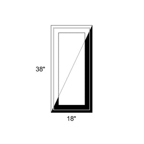 18" x 38" - Switchable Privacy Window - Fixed - Black/White Vinyl
