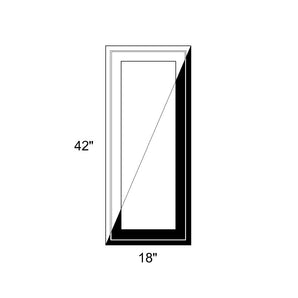 18" x 42" - Switchable Privacy Window - Fixed - Black/White Vinyl