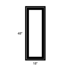 18" x 48" - Switchable Privacy Window - Fixed - Black Vinyl