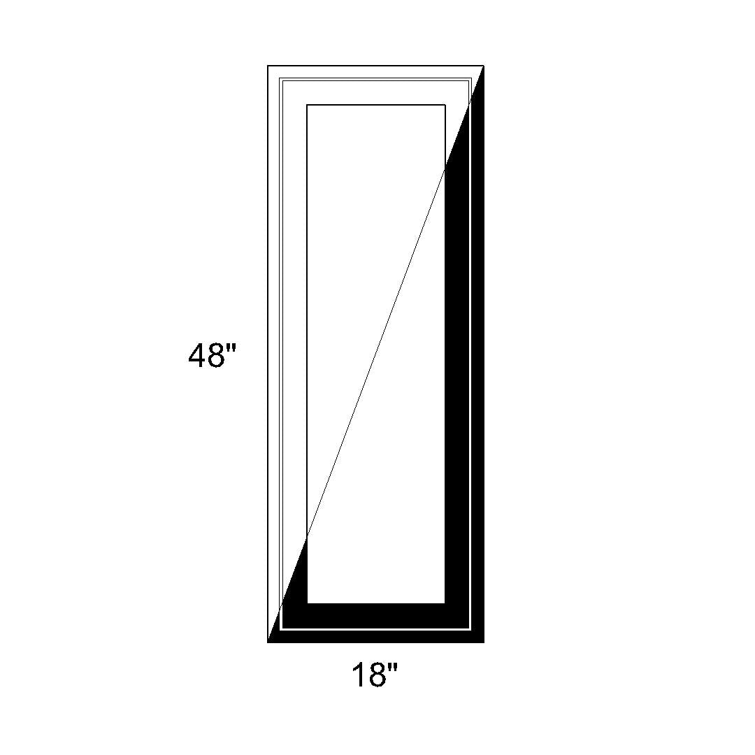 Window 1848 18 x 48 - Fixed Switchable LC Privacy Glass Window - Black/White Vinyl ...