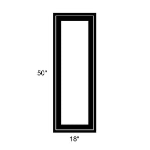 18" x 50" - Switchable Privacy Window - Fixed - Black Vinyl