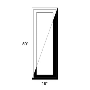 18" x 50" - Switchable Privacy Window - Fixed - Black/White Vinyl