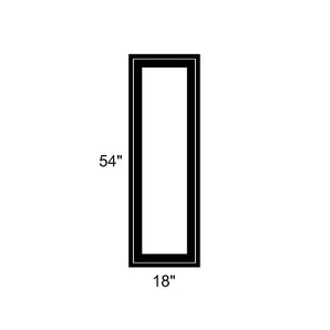 18" x 54" - Switchable Privacy Window - Fixed - Black Vinyl