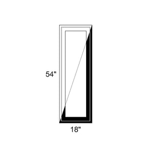 18" x 54" - Switchable Privacy Window - Fixed - Black/White Vinyl