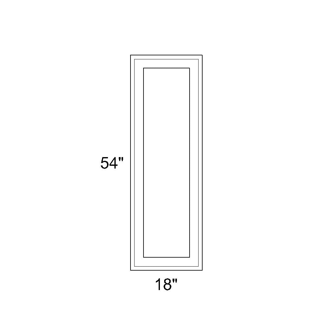 18 x 54 - Fixed Switchable LC Privacy Glass Window - White Vinyl ...