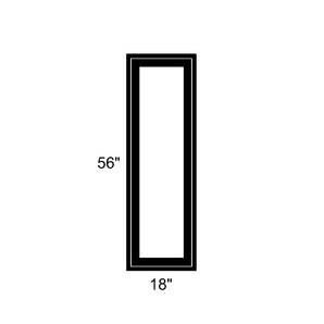 18" x 56" - Switchable Privacy Window - Fixed - Black Vinyl