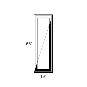 18" x 56" - Switchable Privacy Window - Fixed - Black/White Vinyl