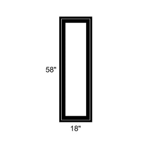 18" x 58" - Switchable Privacy Window - Fixed - Black Vinyl