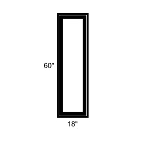 18" x 60" - Switchable Privacy Window - Fixed - Black Vinyl