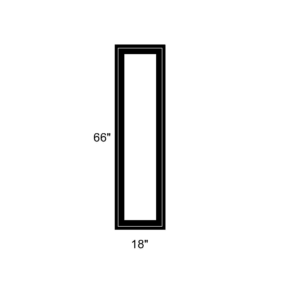 18 x 66 - Fixed Switchable LC Privacy Glass Window - Black Vinyl ...