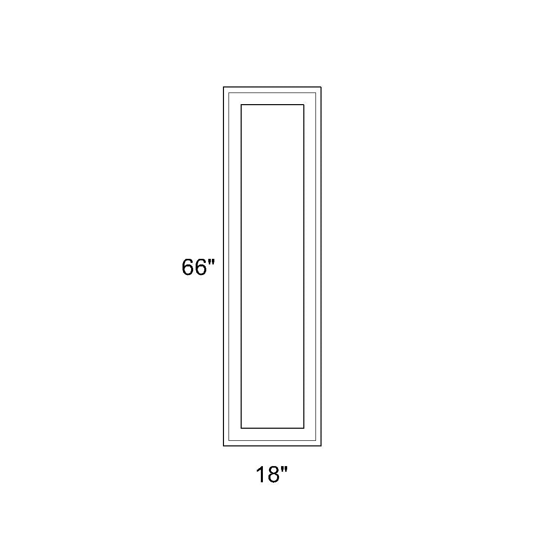 18 x 66 - Fixed Switchable LC Privacy Glass Window - White Vinyl ...