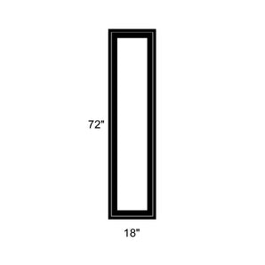 18" x 72" - Switchable Privacy Window - Fixed - Black Vinyl