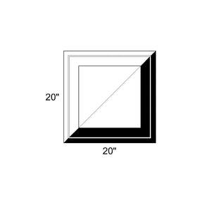 20" x 20" - Switchable Privacy Window - Fixed - Black/White Vinyl