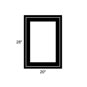 20" x 28" - Switchable Privacy Window - Fixed - Black Vinyl