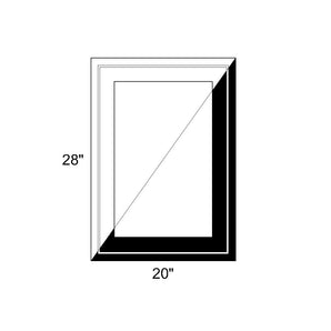 20" x 28" - Switchable Privacy Window - Fixed - Black/White Vinyl