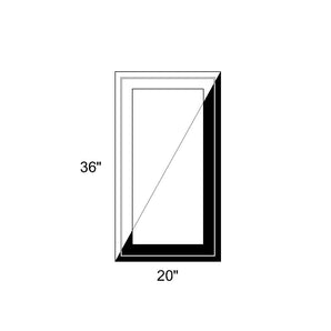 20" x 36" - Switchable Privacy Window - Fixed - Black/White Vinyl