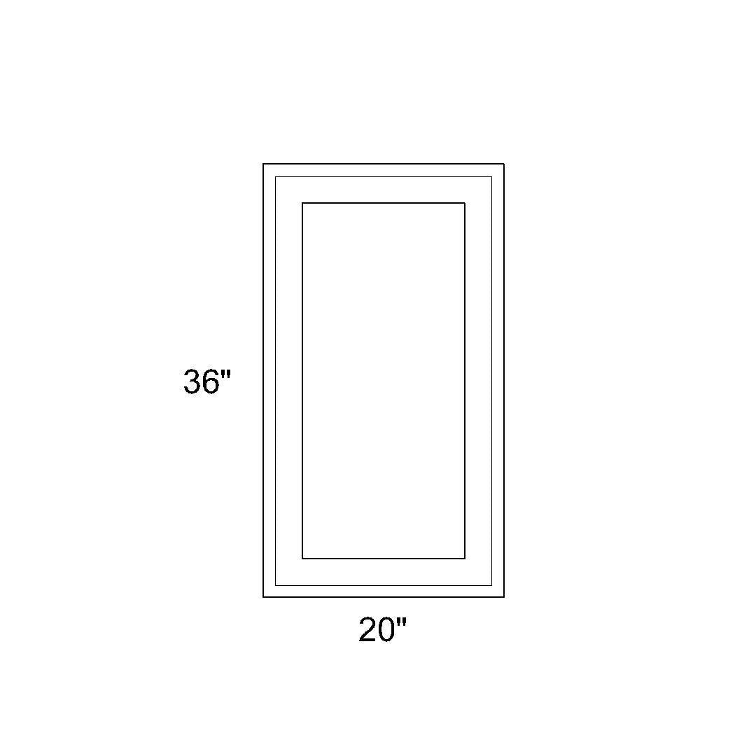 20 x 36 - Fixed Switchable LC Privacy Glass Window - White Vinyl ...