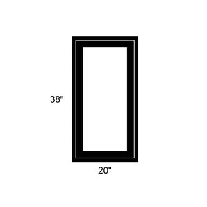 20" x 38" - Switchable Privacy Window - Fixed - Black Vinyl