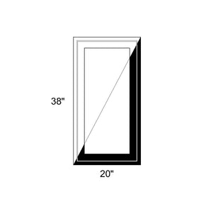 20" x 38" - Switchable Privacy Window - Fixed - Black/White Vinyl