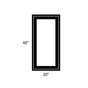 20" x 40" - Switchable Privacy Window - Fixed - Black Vinyl