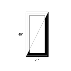 20" x 40" - Switchable Privacy Window - Fixed - Black/White Vinyl