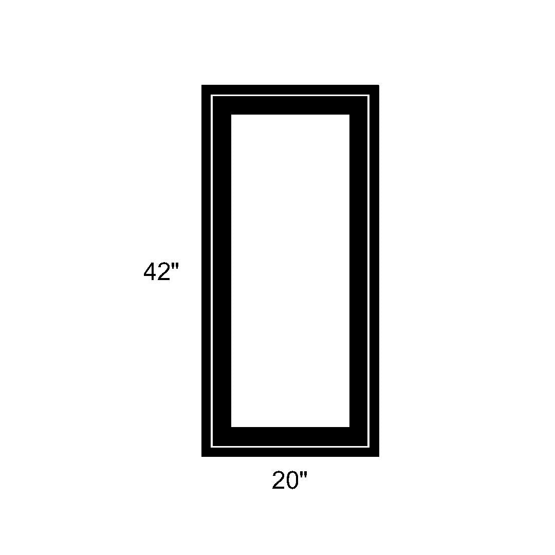 20 x 42 - Fixed Switchable LC Privacy Glass Window - Black Vinyl ...