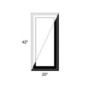 20" x 42" - Switchable Privacy Window - Fixed - Black/White Vinyl