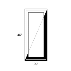 20" x 46" - Switchable Privacy Window - Fixed - Black/White Vinyl