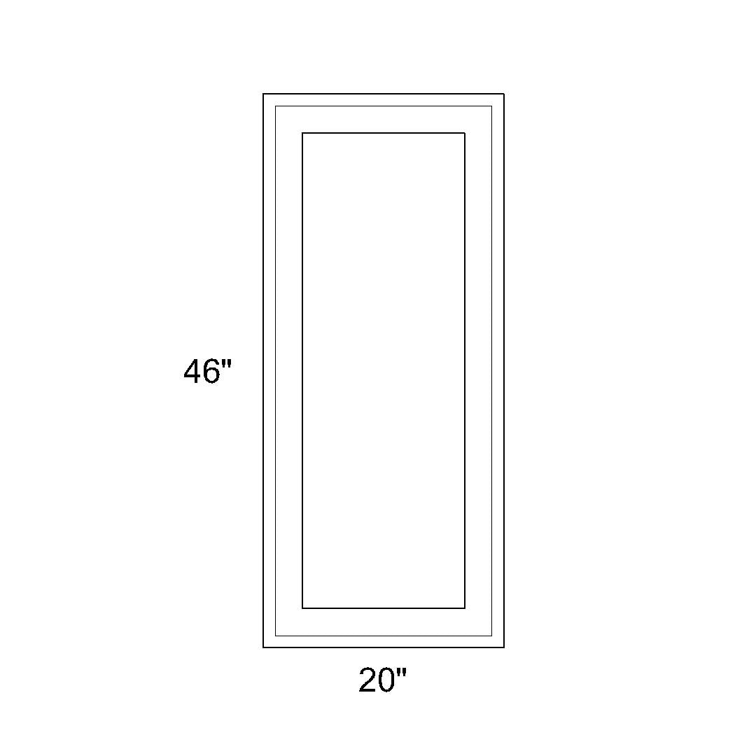 20x46 Window 20 x 46 - Fixed Switchable LC Privacy Glass Window - White Vinyl ...