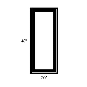 20" x 48" - Switchable Privacy Window - Fixed - Black Vinyl