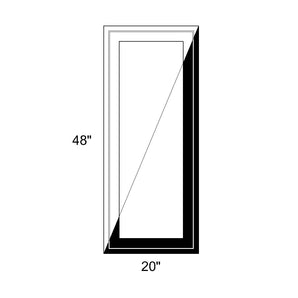 20" x 48" - Switchable Privacy Window - Fixed - Black/White Vinyl