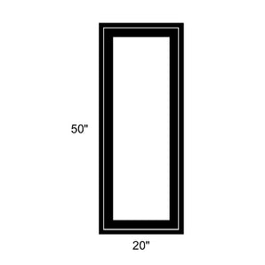 20" x 50" - Switchable Privacy Window - Fixed - Black Vinyl