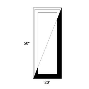 20" x 50" - Switchable Privacy Window - Fixed - Black/White Vinyl