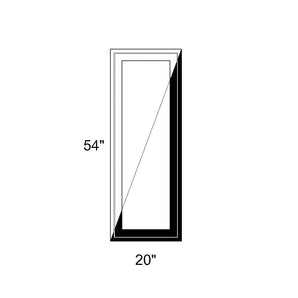 20" x 54" - Switchable Privacy Window - Fixed - Black/White Vinyl