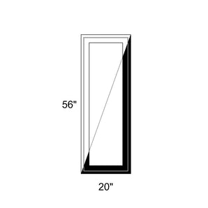 20" x 56" - Switchable Privacy Window - Fixed - Black/White Vinyl