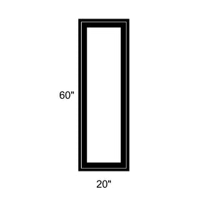 20" x 60" - Switchable Privacy Window - Fixed - Black Vinyl