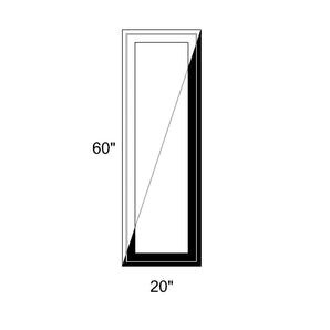 20" x 60" - Switchable Privacy Window - Fixed - Black/White Vinyl