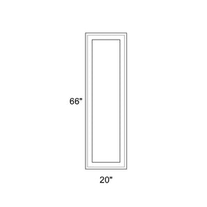 20" x 66" - Switchable Privacy Window - Fixed - White Vinyl