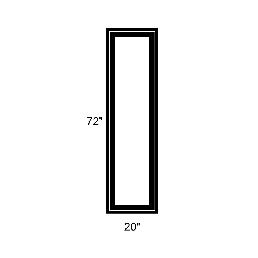 20 x 72 - Fixed Switchable LC Privacy Glass Window - Black Vinyl ...